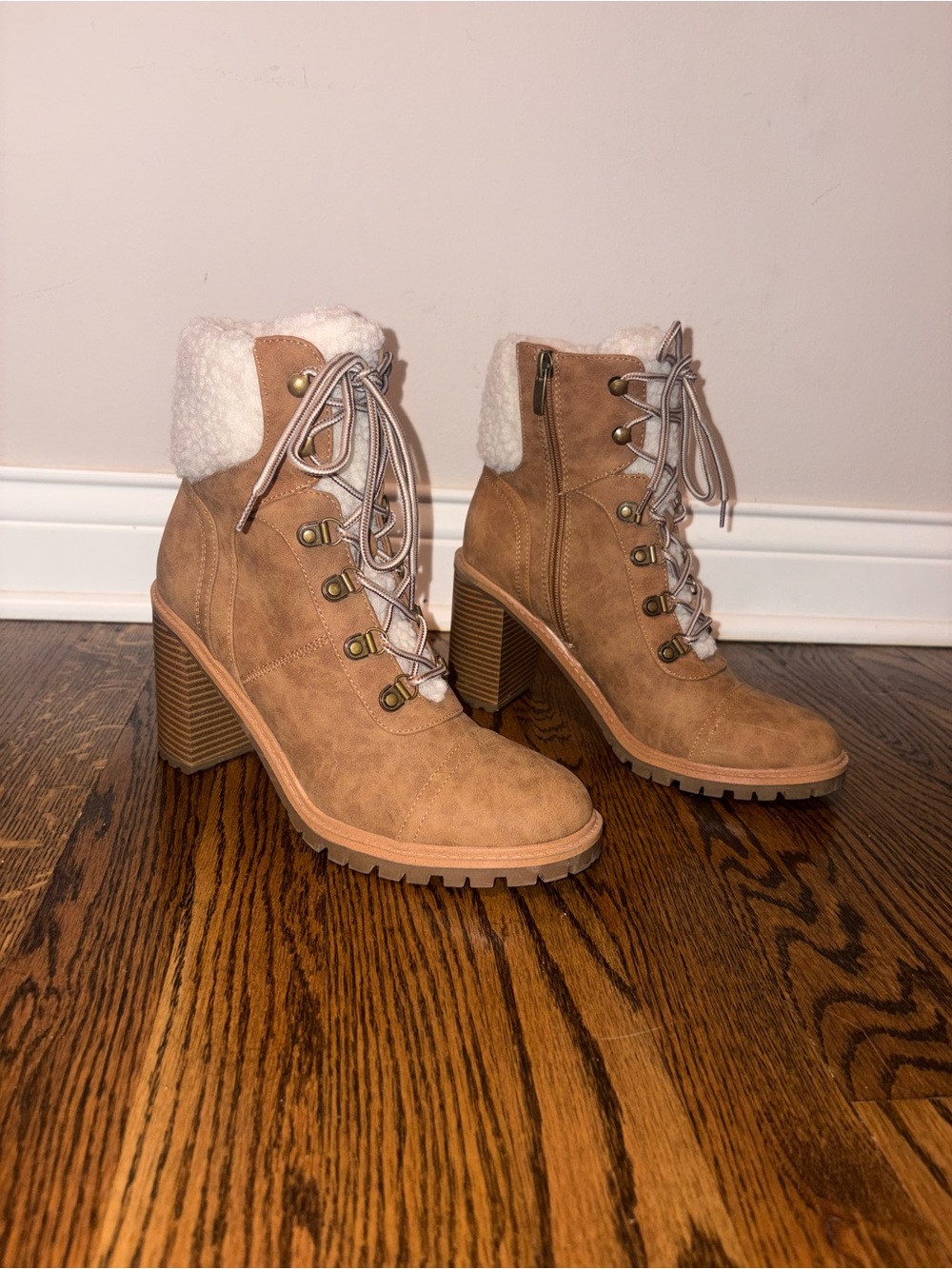 Nine West Faux Shearling Boots New 8.5